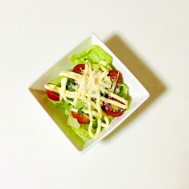 小鉢で生野菜サラダ